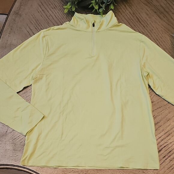 01.Algo Other - Lime Quarter-Zip Pullover boys XL NWOT